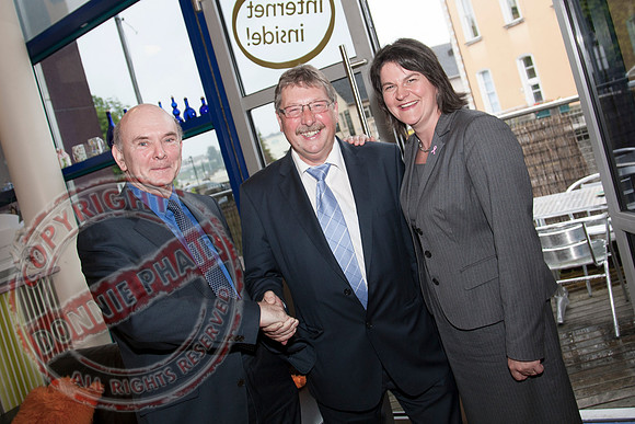 Northern Ireland Finance Minister Sammy Wilson MP meets local Business Representatives in the Clinton Centre, Enniskillen.