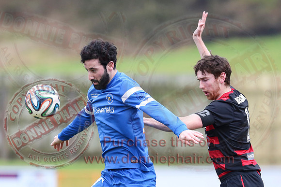 Ballinamallard United (2) V Coleraine (1) in IFA Premier League.