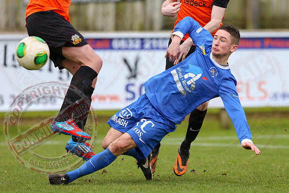 Ballinamallard United (0) V Glenavon (3) in The Irish Cup.