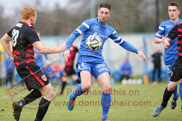 Ballinamallard United (2) V Coleraine (1) in IFA Premier League.