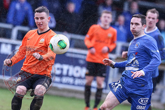 Ballinamallard United (0) V Glenavon (3) in The Irish Cup.