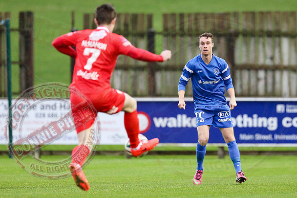 Ballinamallard United (0) v Portadown (2) in Danske Bank IFA Premier League.