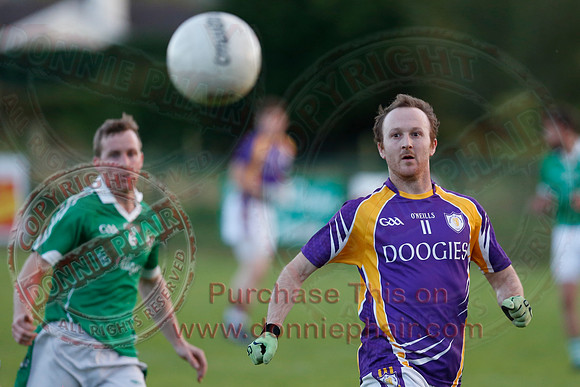 Derrygonnelly (0-16) V Roslea (1-15) in Senior GAA Football League Division One.