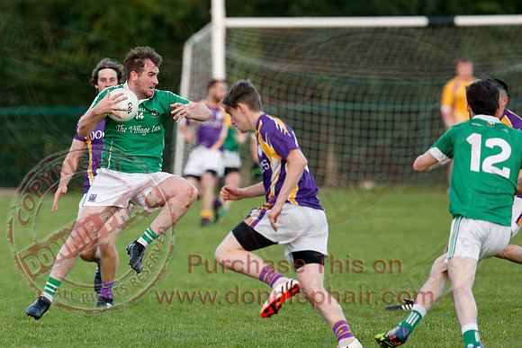 Derrygonnelly (0-16) V Roslea (1-15) in Senior GAA Football League Division One.
