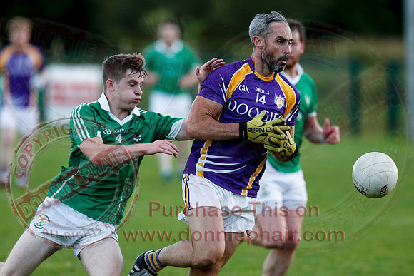 Derrygonnelly (0-16) V Roslea (1-15) in Senior GAA Football League Division One.