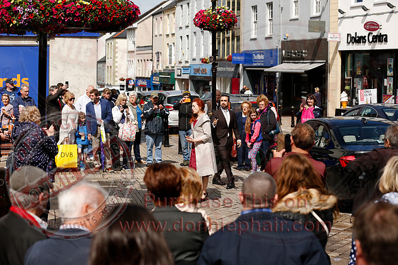 Opera Surprise in The Diamond, Enniskillen in the run up to Proms in the Park..
