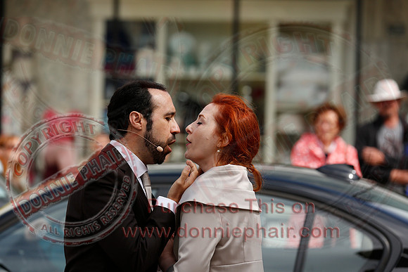 Opera Surprise in The Diamond, Enniskillen in the run up to Proms in the Park..