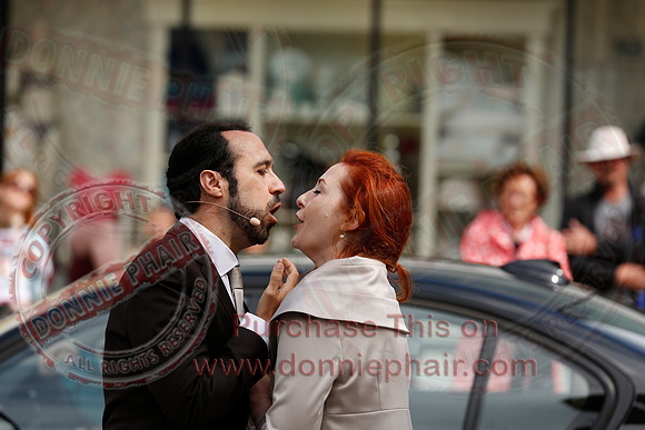 Opera Surprise in The Diamond, Enniskillen in the run up to Proms in the Park..