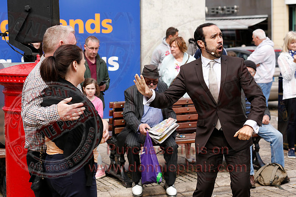 Opera Surprise in The Diamond, Enniskillen in the run up to Proms in the Park..