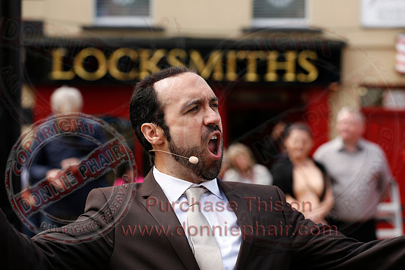 Opera Surprise in The Diamond, Enniskillen in the run up to Proms in the Park..
