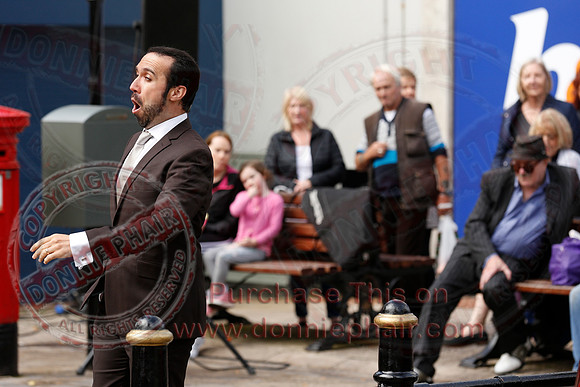 Opera Surprise in The Diamond, Enniskillen in the run up to Proms in the Park..