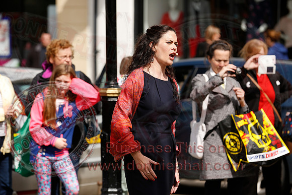 Opera Surprise in The Diamond, Enniskillen in the run up to Proms in the Park..