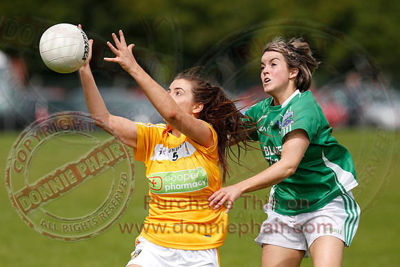 Fermanagh (8-25) V Antrim (0-05) in All-Ireland Ladies Junior GAA Football Championship.
