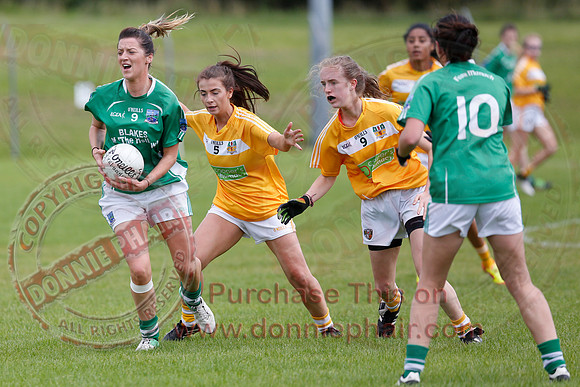Fermanagh (8-25) V Antrim (0-05) in All-Ireland Ladies Junior GAA Football Championship.