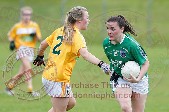 Fermanagh (8-25) V Antrim (0-05) in All-Ireland Ladies Junior GAA Football Championship.