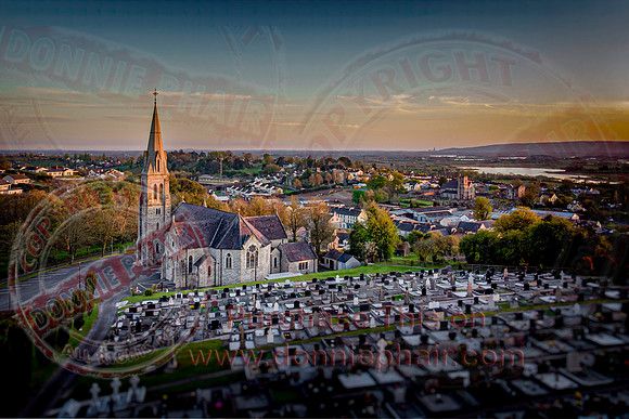 Aerial Photo of the Holy Cross Church, Lisnaskea