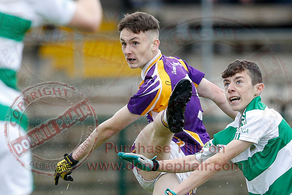 Derrygonnelly Harps (1-8) V Teemore Shamrocks (0-04) in U16 GAA Football Championship Final.