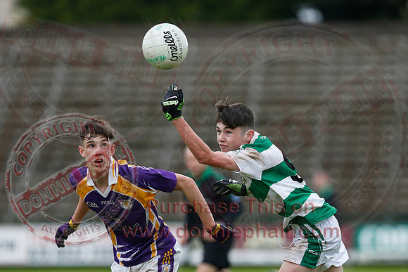 Derrygonnelly Harps (1-8) V Teemore Shamrocks (0-04) in U16 GAA Football Championship Final.