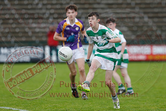 Derrygonnelly Harps (1-8) V Teemore Shamrocks (0-04) in U16 GAA Football Championship Final.