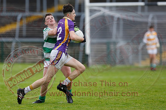 Derrygonnelly Harps (1-8) V Teemore Shamrocks (0-04) in U16 GAA Football Championship Final.