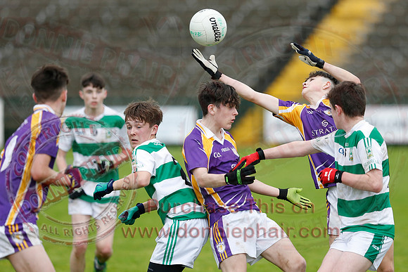 Derrygonnelly Harps (1-8) V Teemore Shamrocks (0-04) in U16 GAA Football Championship Final.