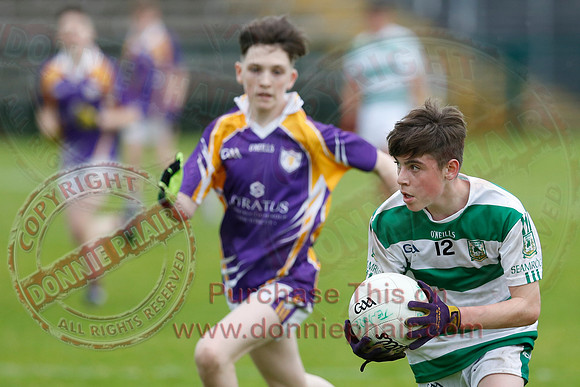 Derrygonnelly Harps (1-8) V Teemore Shamrocks (0-04) in U16 GAA Football Championship Final.