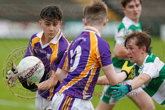 Derrygonnelly Harps (1-8) V Teemore Shamrocks (0-04) in U16 GAA Football Championship Final.