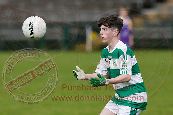 Derrygonnelly Harps (1-8) V Teemore Shamrocks (0-04) in U16 GAA Football Championship Final.