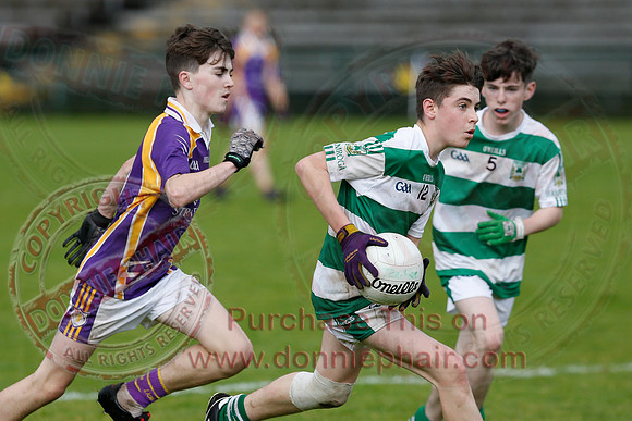 Derrygonnelly Harps (1-8) V Teemore Shamrocks (0-04) in U16 GAA Football Championship Final.