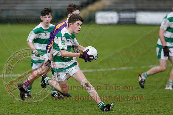 Derrygonnelly Harps (1-8) V Teemore Shamrocks (0-04) in U16 GAA Football Championship Final.