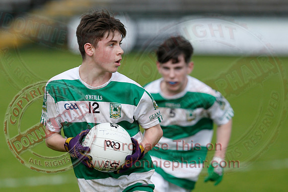 Derrygonnelly Harps (1-8) V Teemore Shamrocks (0-04) in U16 GAA Football Championship Final.