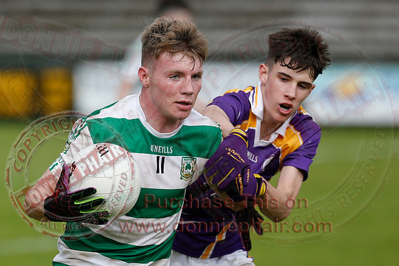 Derrygonnelly Harps (1-8) V Teemore Shamrocks (0-04) in U16 GAA Football Championship Final.