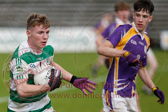 Derrygonnelly Harps (1-8) V Teemore Shamrocks (0-04) in U16 GAA Football Championship Final.