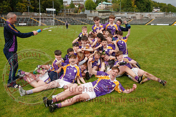 Derrygonnelly Harps (1-8) V Teemore Shamrocks (0-04) in U16 GAA Football Championship Final.