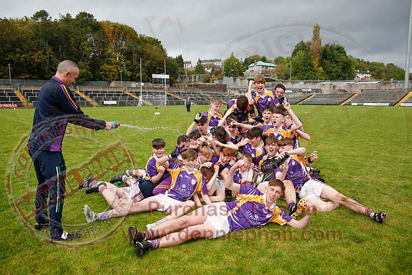 Derrygonnelly Harps (1-8) V Teemore Shamrocks (0-04) in U16 GAA Football Championship Final.