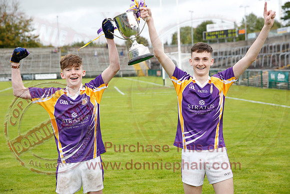 Derrygonnelly Harps (1-8) V Teemore Shamrocks (0-04) in U16 GAA Football Championship Final.
