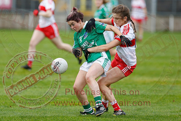 Fermanagh (2-09) V Derry (0-11) in All Ireland Ladies Junior Championship Final Replay.