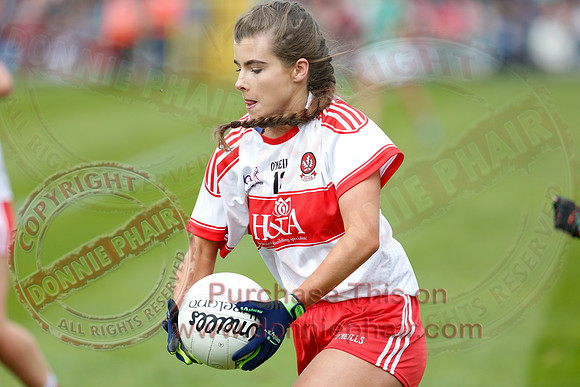 Fermanagh (2-09) V Derry (0-11) in All Ireland Ladies Junior Championship Final Replay.