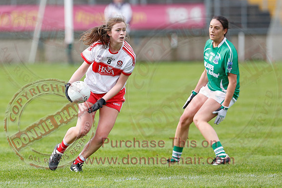 Fermanagh (2-09) V Derry (0-11) in All Ireland Ladies Junior Championship Final Replay.
