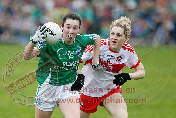 Fermanagh (2-09) V Derry (0-11) in All Ireland Ladies Junior Championship Final Replay.