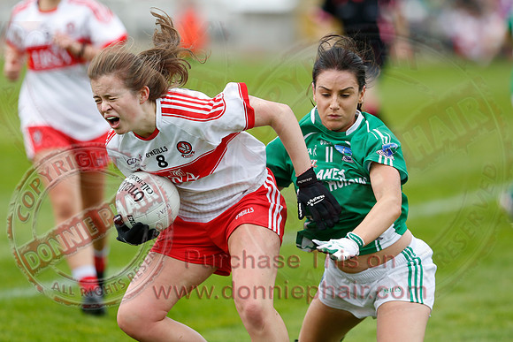 Fermanagh (2-09) V Derry (0-11) in All Ireland Ladies Junior Championship Final Replay.