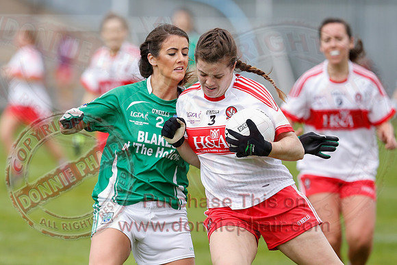 Fermanagh (2-09) V Derry (0-11) in All Ireland Ladies Junior Championship Final Replay.