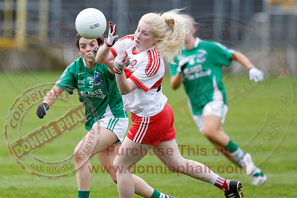 Fermanagh (2-09) V Derry (0-11) in All Ireland Ladies Junior Championship Final Replay.
