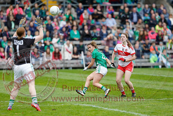 Fermanagh (2-09) V Derry (0-11) in All Ireland Ladies Junior Championship Final Replay.