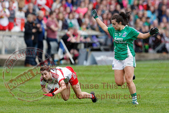 Fermanagh (2-09) V Derry (0-11) in All Ireland Ladies Junior Championship Final Replay.