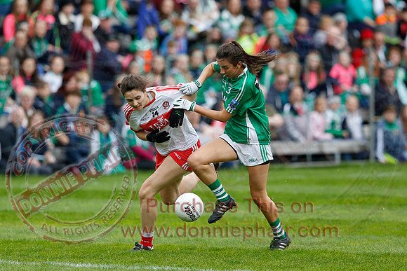Fermanagh (2-09) V Derry (0-11) in All Ireland Ladies Junior Championship Final Replay.