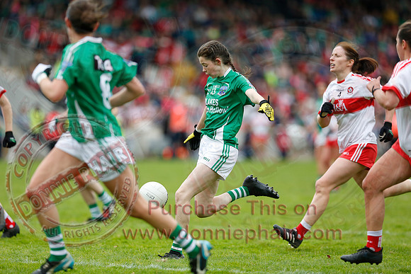 Fermanagh (2-09) V Derry (0-11) in All Ireland Ladies Junior Championship Final Replay.