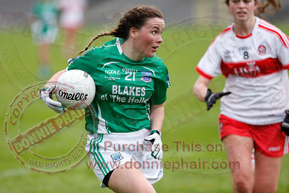 Fermanagh (2-09) V Derry (0-11) in All Ireland Ladies Junior Championship Final Replay.