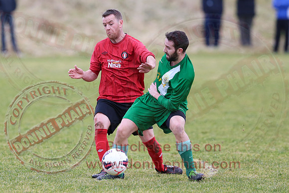 Irvinestown Wanderers (1) V Ardoyne (2) in Irish Junior Cup.