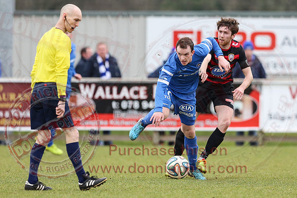 Ballinamallard United (2) V Coleraine (1) in IFA Premier League.